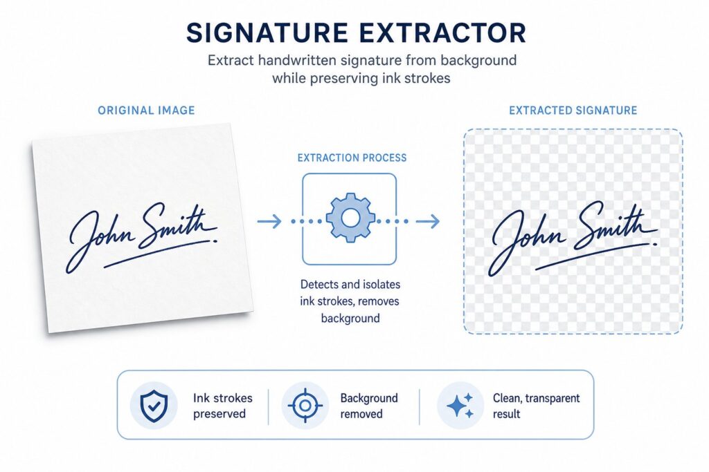 Signature extractor from image