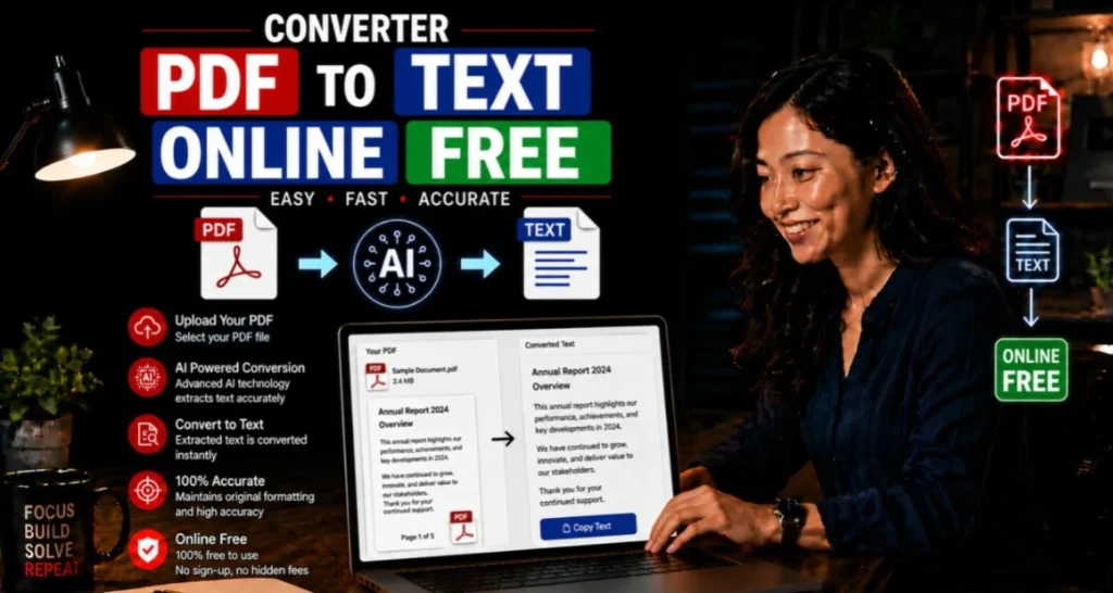 Convert PDF to text online Free
